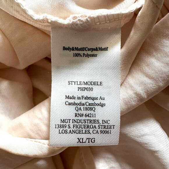 In Bloom by Jonquil Women's Philipa Lace Trim Satin Wrap Robe Cameo Size XL - Picture 11 of 12